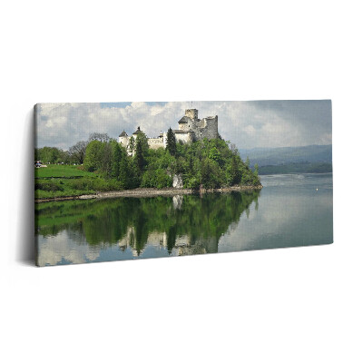 Fotoobraz na plátne 140x70 Hrad nad jazerom v prírode