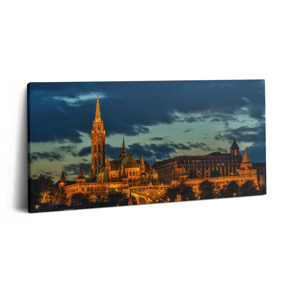 Obraz na plátne 140x70 Budapešťská nočná panoráma