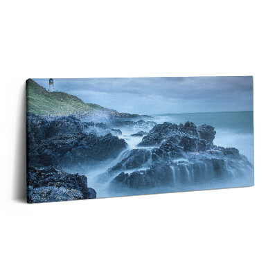 Obraz na plátne 140x70 Maják nad rozbúreným morom