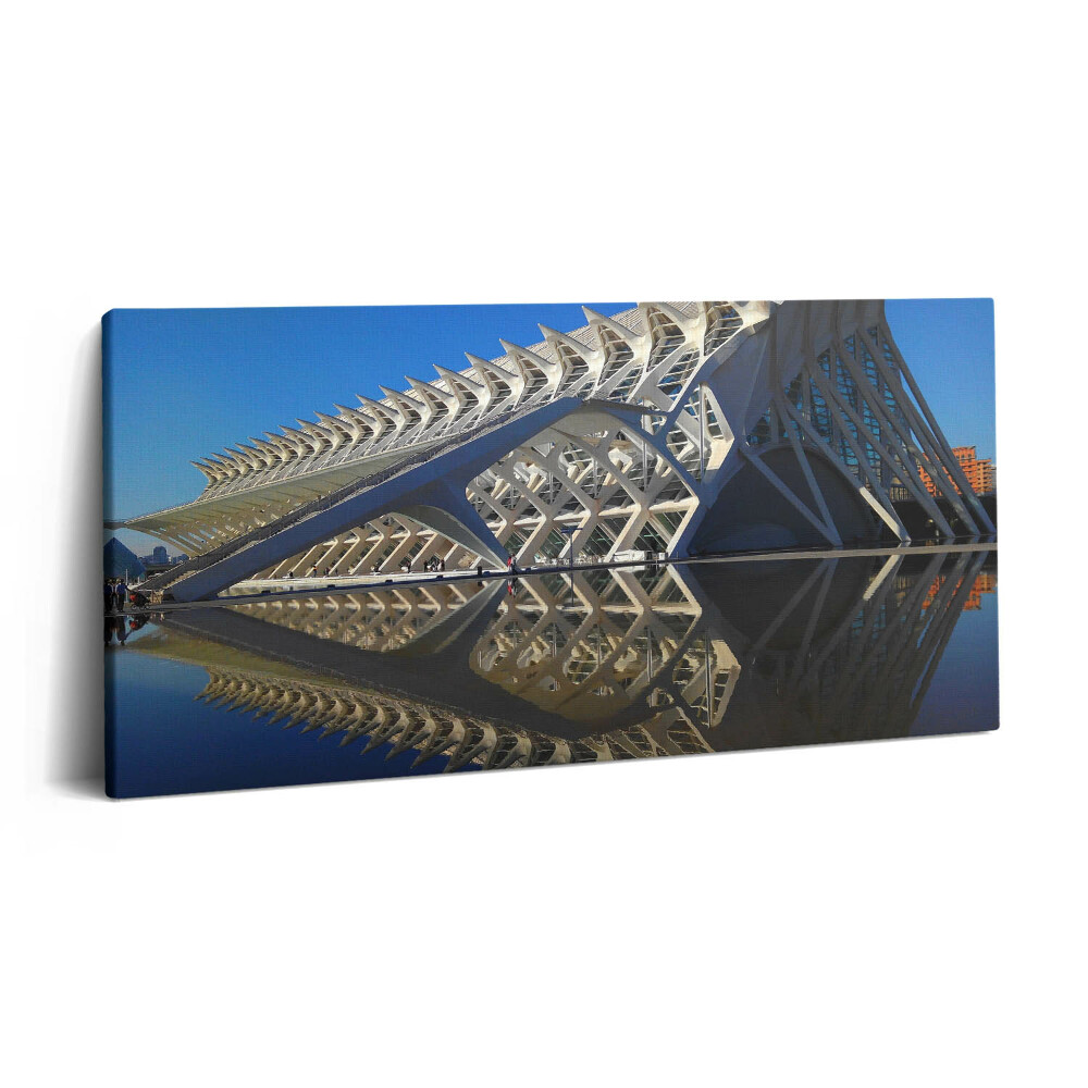 Fotoobraz na plátne 140x70 Moderná architektúra v odraze vody