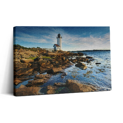 Fotoobraz na plátne 30x20 Maják na skalnatom pobreží