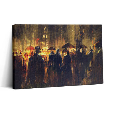 Obraz na plátne 30x20 Nočný dážď v meste