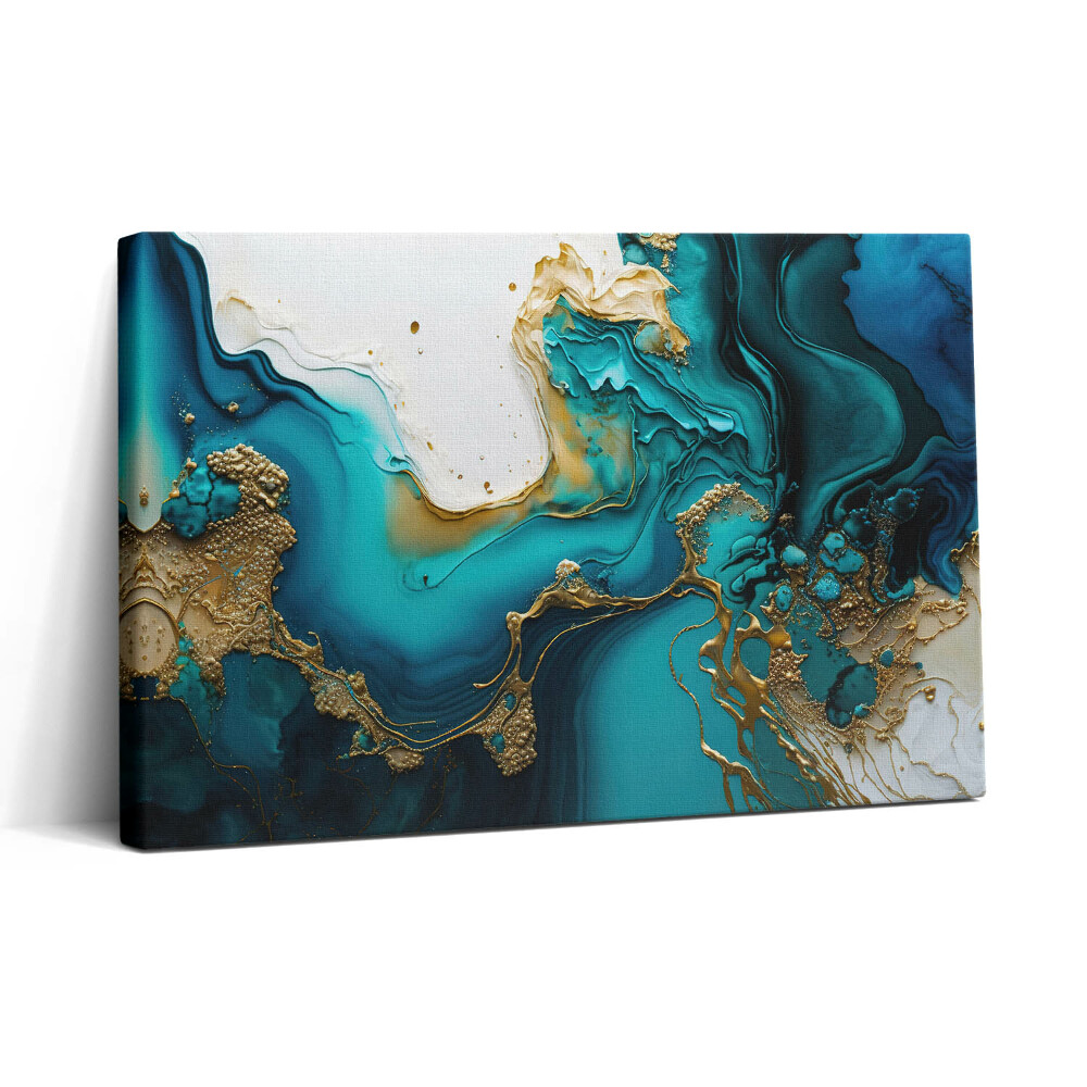 Obraz na plátne 30x20 Zlaté vlny oceánskej hĺbky