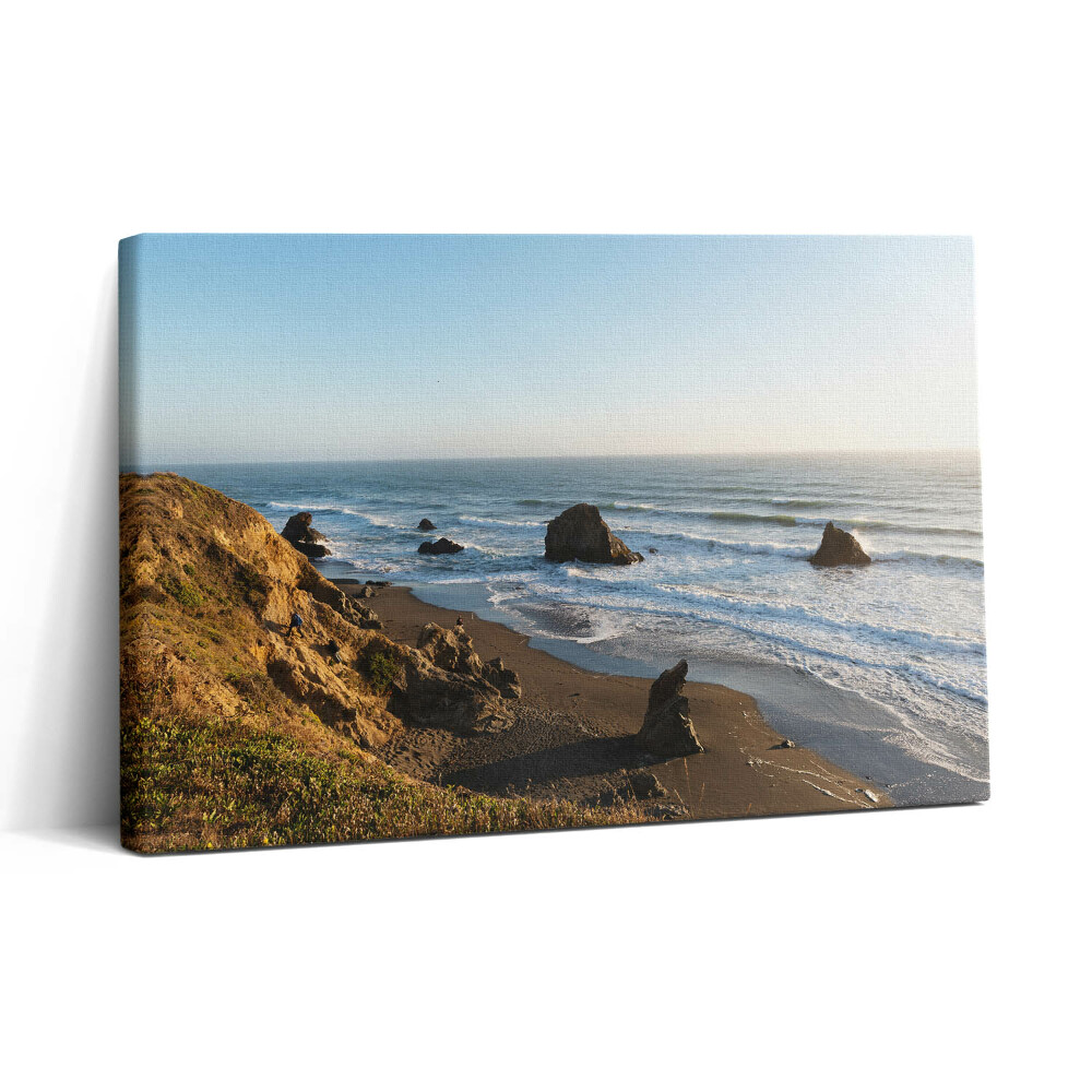 Obraz na plátne 30x20 Pobrežie s morskými skalami a vlnami