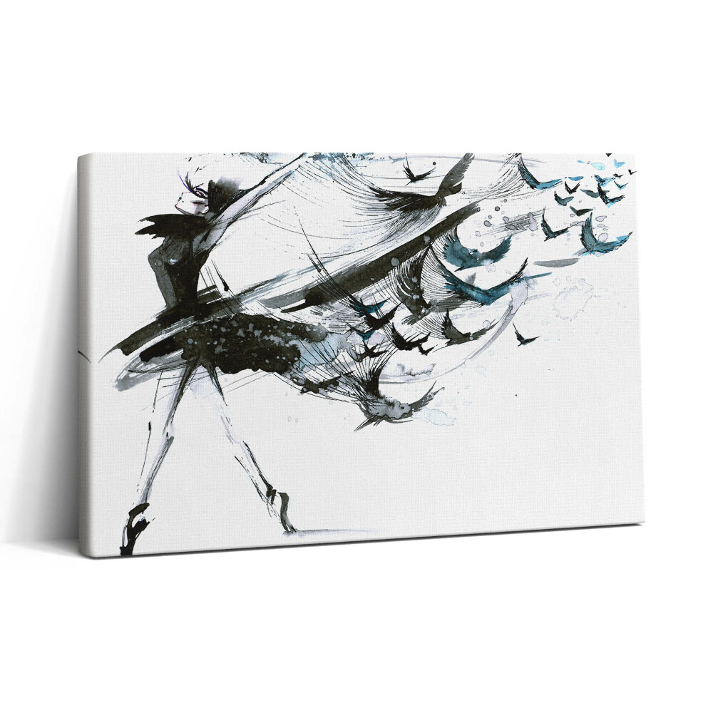 Obraz na plátne 30x20 Tanec s vtákmi vo vetre