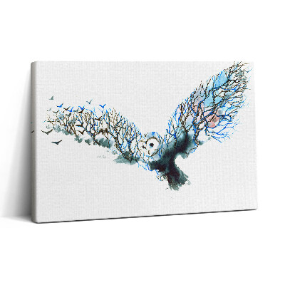 Obraz na plátne 30x20 Sova v korunách stromov