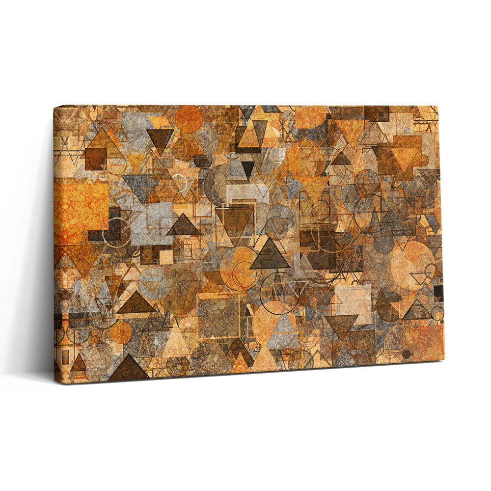 Obraz na plátne 30x20 Geometrická symfónia v zlatých tónoch
