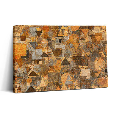 Obraz na plátne 30x20 Geometrická symfónia v zlatých tónoch