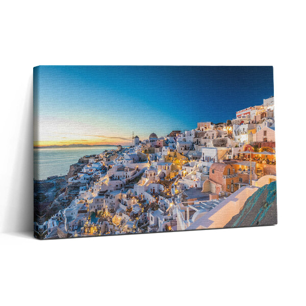 Fotoobraz na plátne 30x20 Nočné svetlá Santorini