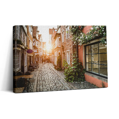 Obraz na plátne 30x20 Slnečný západ v historickej uličke