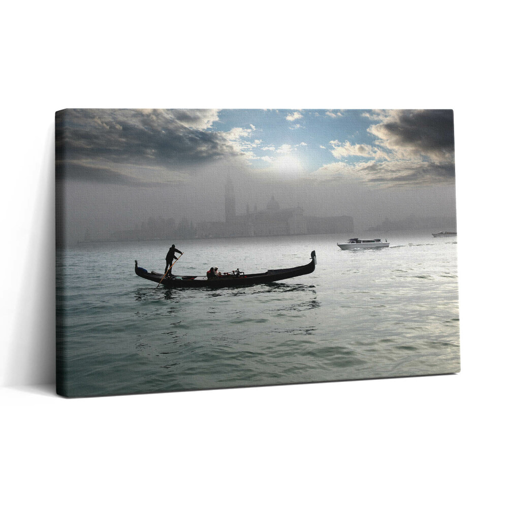 Obraz na plátne 30x20 Gondola v hmlistých Benátkach