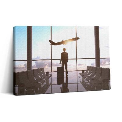 Obraz na plátne 30x20 Cestovateľ v letiskovej hale