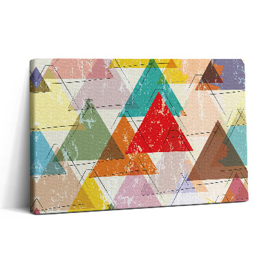 Fotoobraz na plátne 30x20 Farebné geometrické trojuholníky na plátne