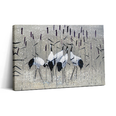 Obraz na plátne 30x20 Žeriavy medzi trstinou