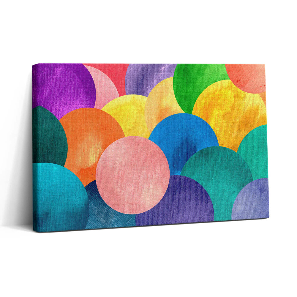 Obraz na plátne 30x20 Farebné kruhy na plátne