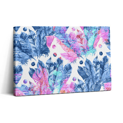 Obraz na plátne 30x20 Farebné pierka a bodky