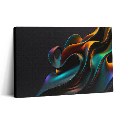 Obraz na plátne 30x20 Farebné vlny na čiernom pozadí