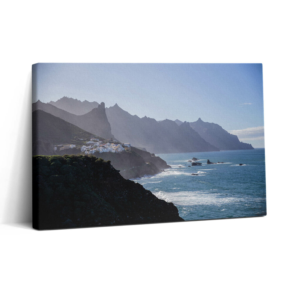 Obraz na plátne 30x20 Oceán a hory na obzevze