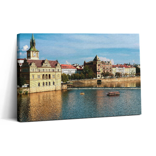Obraz na plátne 30x20 Výhľad na rieku a historické budovy