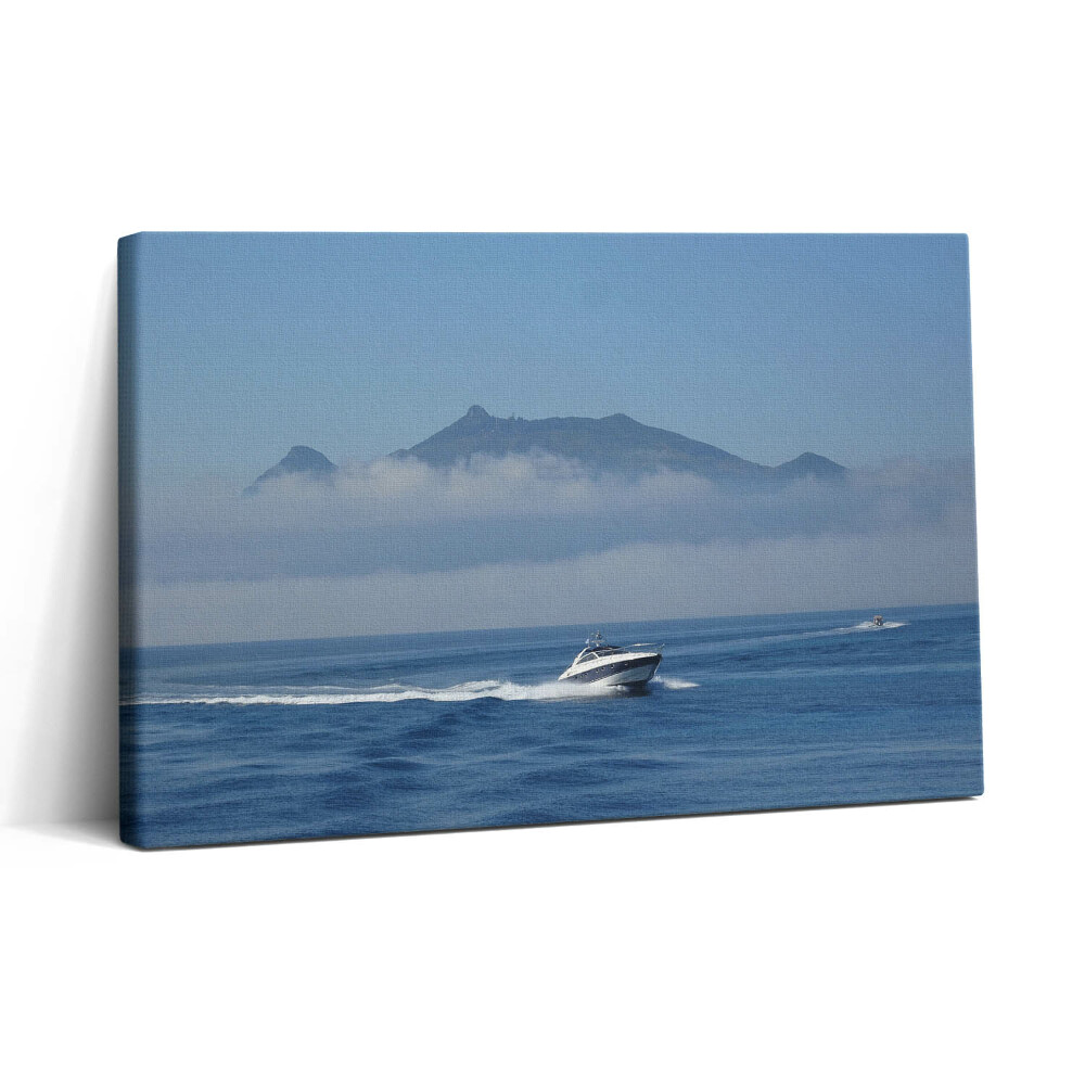 Obraz na plátne 30x20 Loď na modrom mori