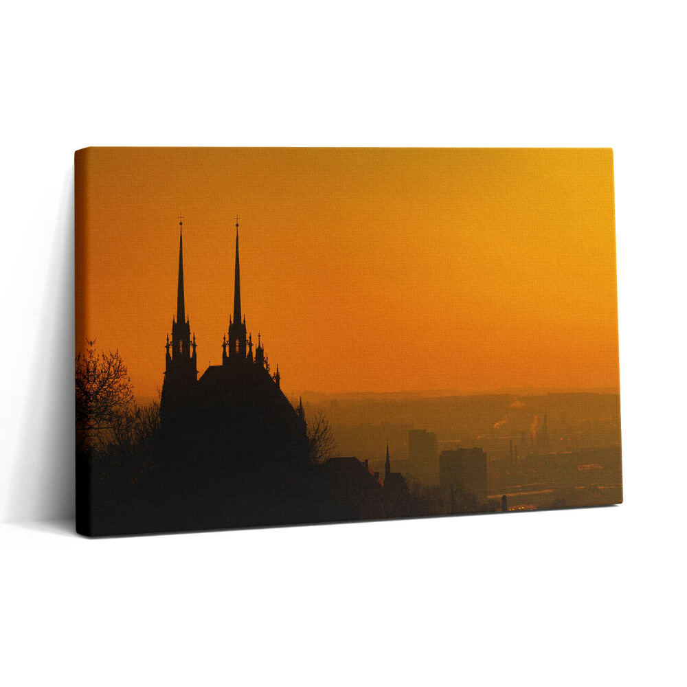 Obraz na plátne 30x20 Večerná silueta mesta