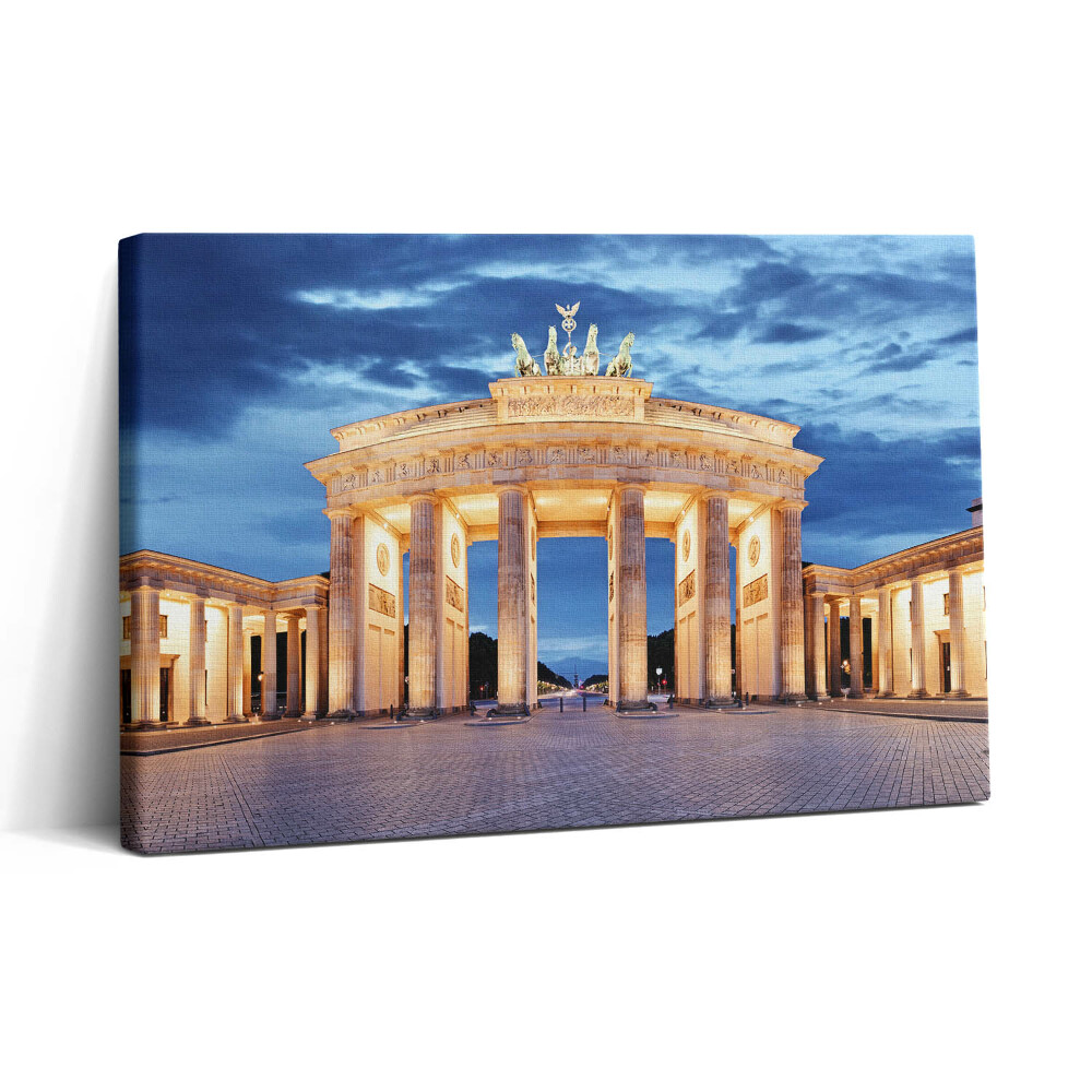 Fotoobraz na plátne 30x20 Brandenburská brána v modrom súmraku