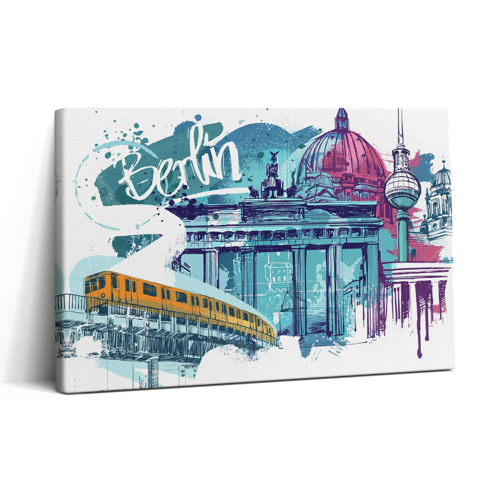 Fotoobraz na plátne 30x20 Berlínsky mestský život a pamiatky