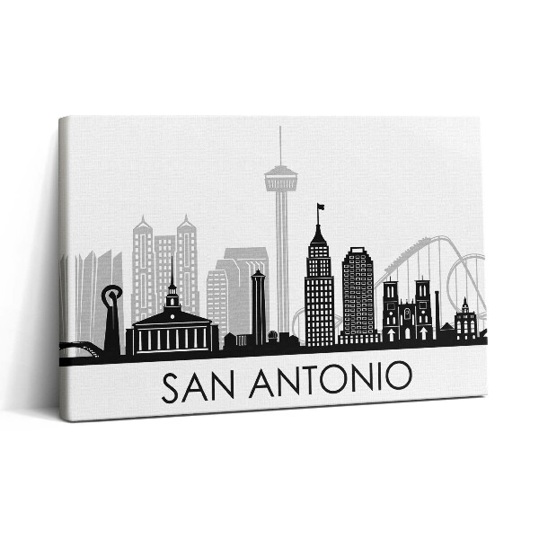 Obraz na plátne 30x20 San Antonio Skyline Silhouette