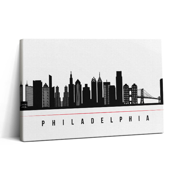 Fotoobraz na plátne 30x20 Philadelphia Skyline Silueta na Plátne