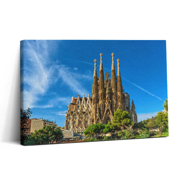 Obraz na plátne 30x20 Sagrada Família pod modrou oblohou