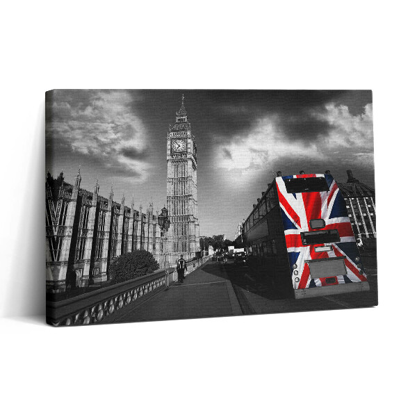 Obraz na plátne 30x20 Big Ben a britský autobus