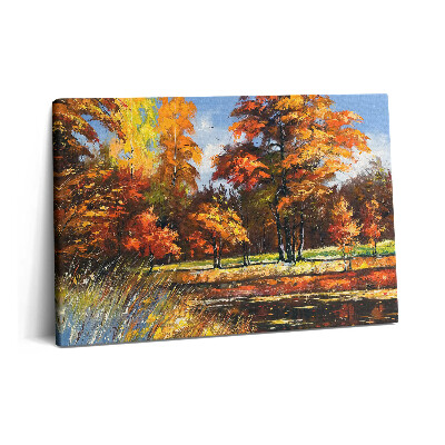 Obraz na plátne 60x40 Maľovaná jeseň a rieka