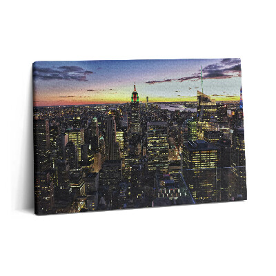 Obraz na plátne 60x40 Mesto pri západe slnka