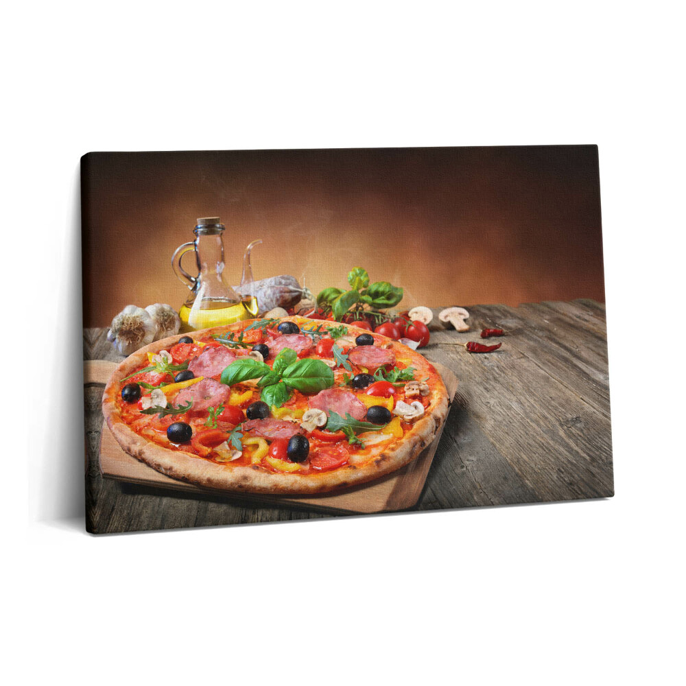 Fotoobraz na plátne 60x40 Talianska pizza s olivovým olejom