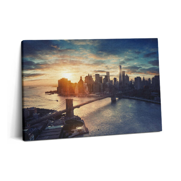 Fotoobraz na plátne 60x40 New York Manhattan a západ slnka