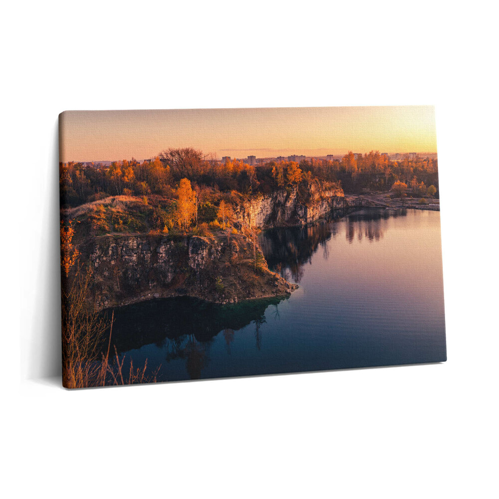 Obraz na plátne 60x40 Krakovské jazero Zakrzówek na jeseň