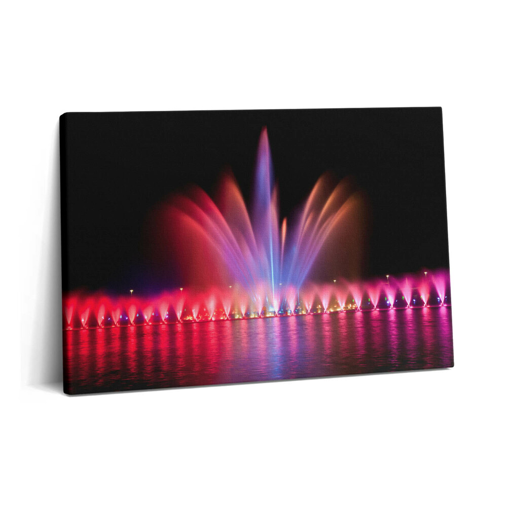 Obraz na plátne 60x40 Vroclavská fontána v noci