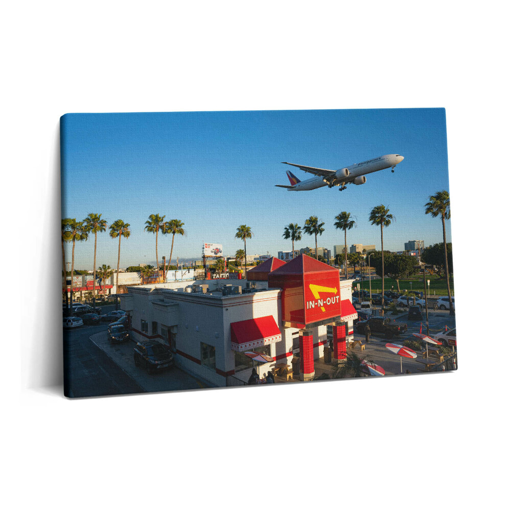 Fotoobraz na plátne 60x40 Lietadlo štartujúce z Los Angeles