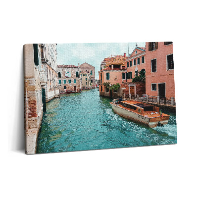 Fotoobraz na plátne 60x40 Motorový čln na rieke