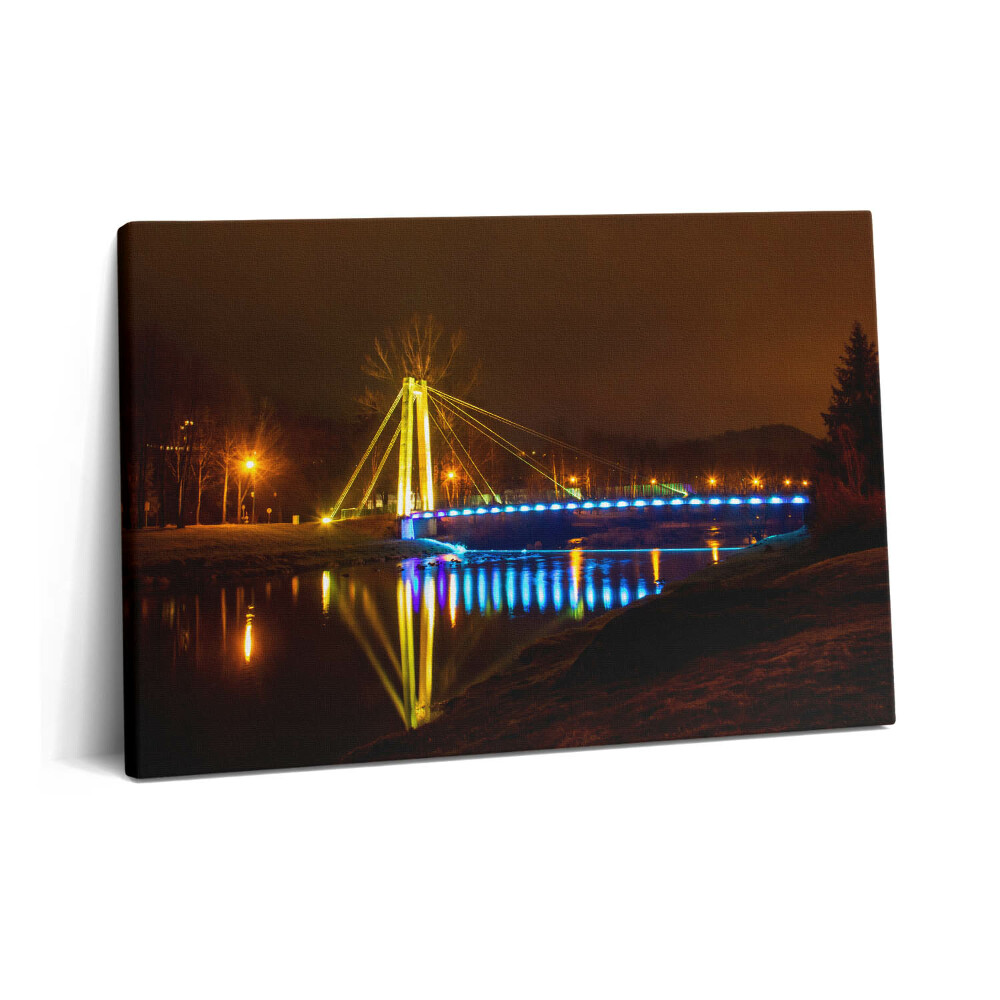 Obraz na plátne 60x40 Most na rieke Visla v Ustroni