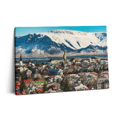 Fotoobraz na plátne 60x40 Pohľad na Reykjavík Island