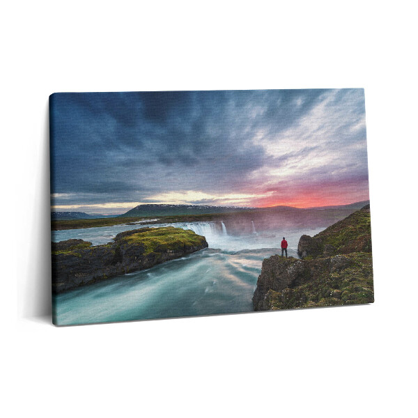 Fotoobraz na plátne 60x40 Krajina s vodopádom Godafoss