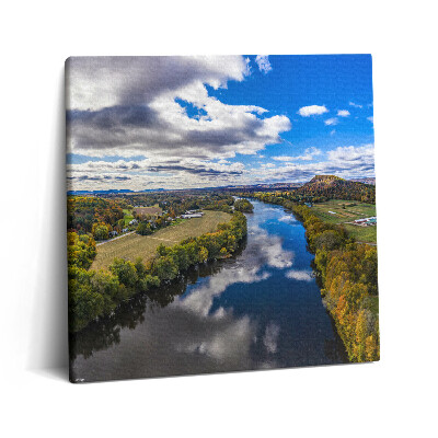 Obraz na plátne 60x60 Rieka v jesennom údolí