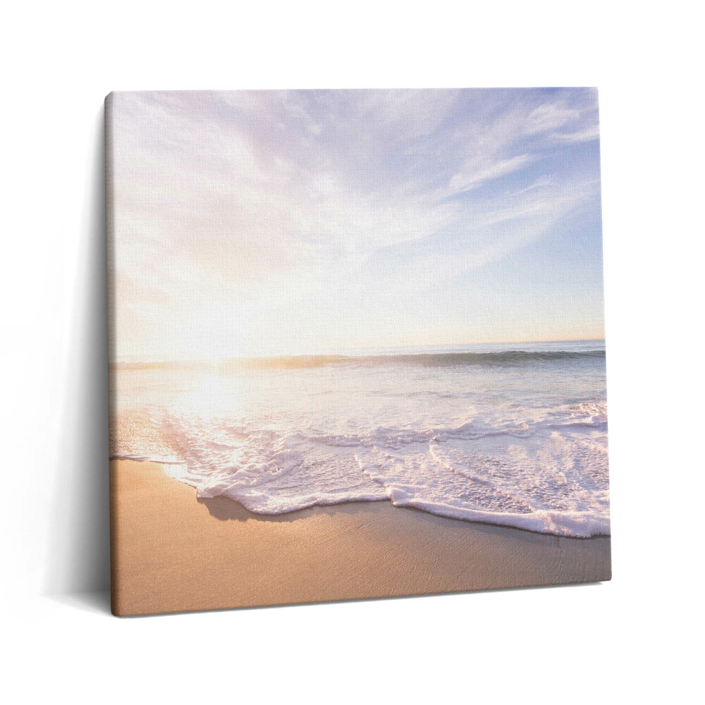 Obraz na plátne 60x60 Pokojný ranný príboj na pláži