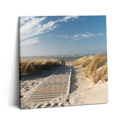 Obraz na plátne 60x60 Drevený chodník k pláži