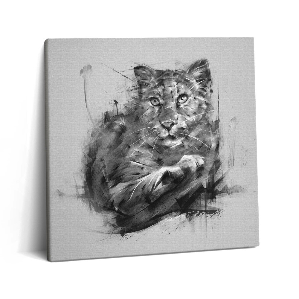 Fotoobraz na plátne 60x60 Abstraktný portrét leoparda