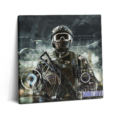 Obraz na plátne 60x60 Vojak v digitálnom svete