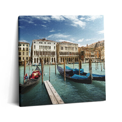 Fotoobraz na plátne 60x60 Benátske gondoly na lagúne