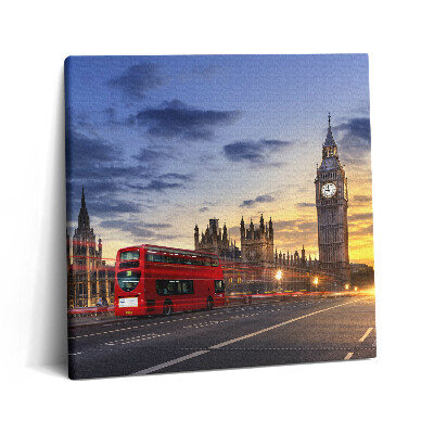 Obraz na plátne 60x60 Londýnsky autobus a Big Ben