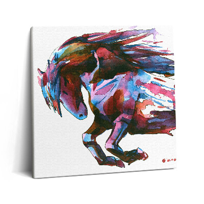 Obraz na plátne 60x60 Farebný sen o divokom koni